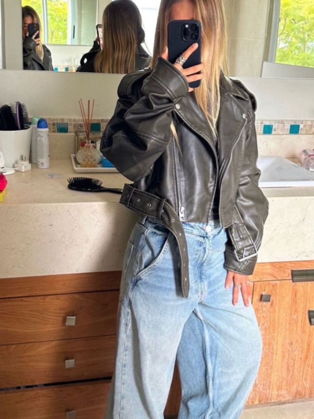 😍ASOS Black Biker Jacket